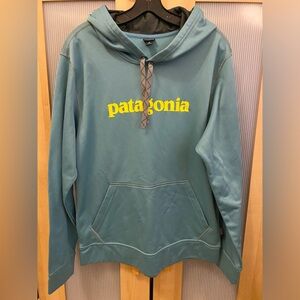 Patagonia hooded sweatshirt in green color Size Medium